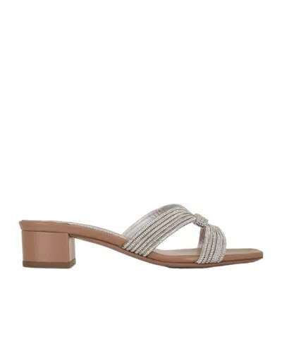 Aquazzura Square Toe High Heel Sandals In Brown