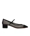 Aquazzura Mayor Mesh Pumps In Black Suede In Black