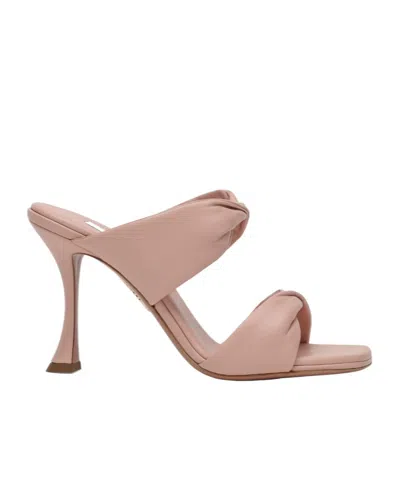 Aquazzura Square Toe Muller Shoes In Pink