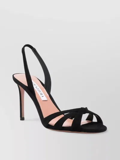 Aquazzura Stiletto Heel Slingback Sandals In Black