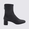 Aquazzura Pointed Toe Suede Ankle Boots With Block Heel