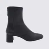 Aquazzura Pointed Toe Suede Ankle Boots With Block Heel