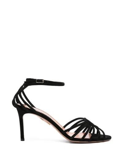 Aquazzura Strappy Heeled Sandals In Black