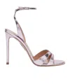 Aquazzura Strappy High-heeled Sandals In Purple