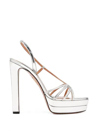 Aquazzura Strappy Platform Sandals In Multi