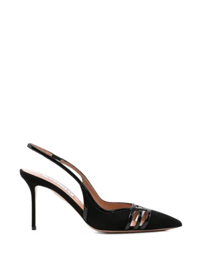 Aquazzura Strappy Slingback Pumps In Black