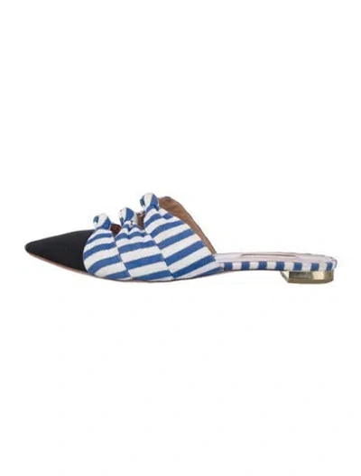 Pre-owned Aquazzura Striped Mules In Multi