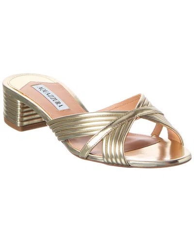 Aquazzura Sudance 35 Leather Sandal In Multi