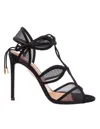Aquazzura Suede And Mesh Sandal In Multi