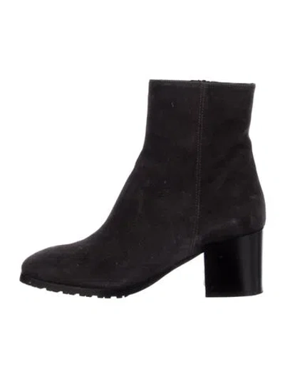 Pre-owned Aquazzura Suede Boots In Black