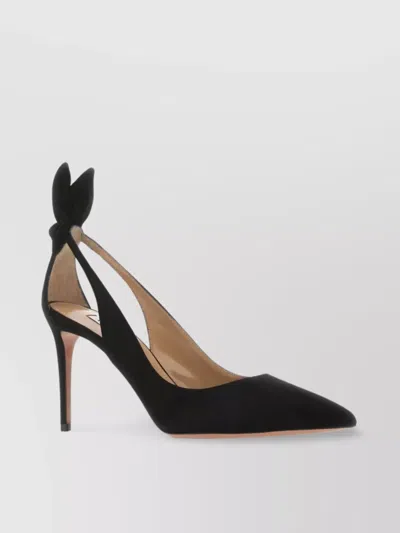 Aquazzura Suede Bow Tie 85 Pumps