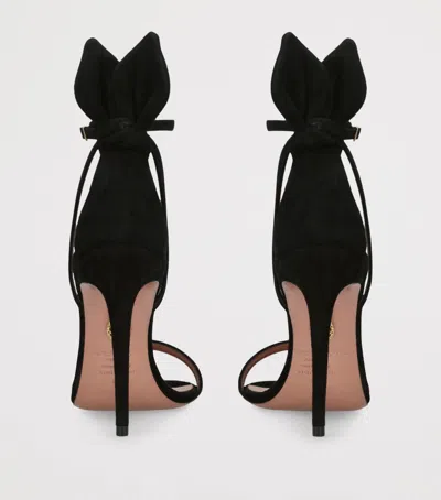 Aquazzura Suede Bow Tie Sandals 105