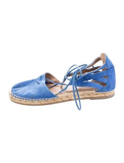 Pre-owned Aquazzura Suede Espadrilles In Blue
