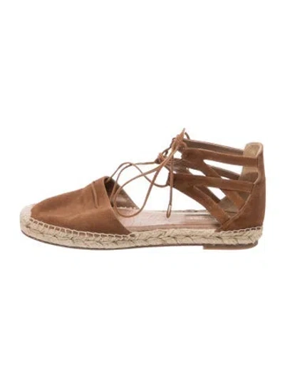 Pre-owned Aquazzura Suede Espadrilles In Brown