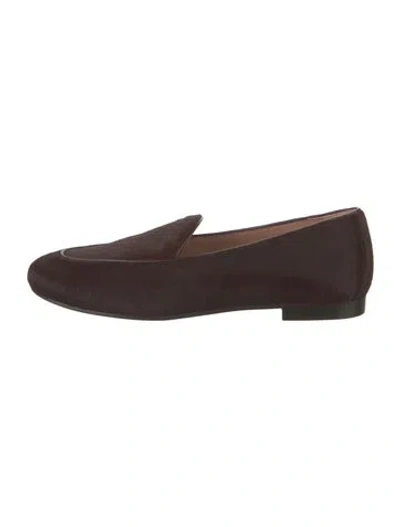 Pre-owned Aquazzura Suede Loafers W/ Tags In Brown