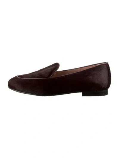 Pre-owned Aquazzura Suede Loafers W/ Tags In Burgundy