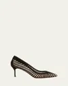 Aquazzura Suede Mesh Stiletto Pumps