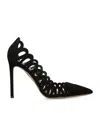 Aquazzura 110mm Cut-out Stiletto Heeled Pumps In Black