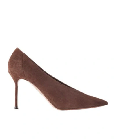 Aquazzura Suede Pump In Red