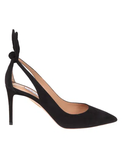 Aquazzura Bow Tie Pump 85 In Black