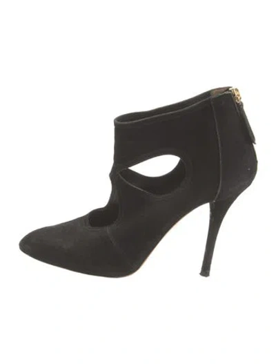 Pre-owned Aquazzura Suede Pumps In Black