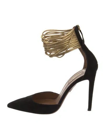 Pre-owned Aquazzura Suede Pumps In Multi