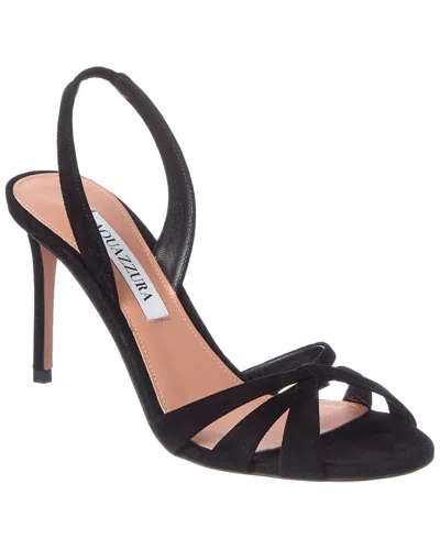 Aquazzura Suede Sandal In Black