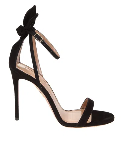 Aquazzura Suede Sandal In Black