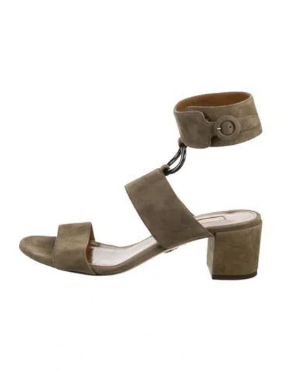 Pre-owned Aquazzura Suede Sandals In Multi