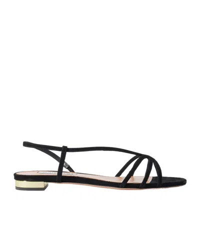 Aquazzura Suede Slingback Sandals In No