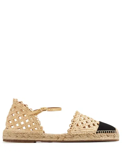 Aquazzura 10mm Sunburst Raffia Espadrilles In Nude
