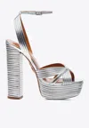 Aquazzura Sundance 140 Crystal-embellished Platform Sandals