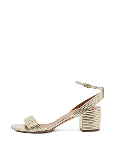 Pre-owned Aquazzura Sundance Ankle-strap Sandals In Gold