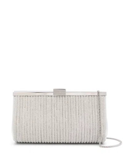 Aquazzura Sundance Clutch Bag In Silver