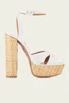 Aquazzura Sunseeker 140 Leather Platform Sandals