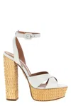 Aquazzura Sunseeker 140 Leather Platform Sandals