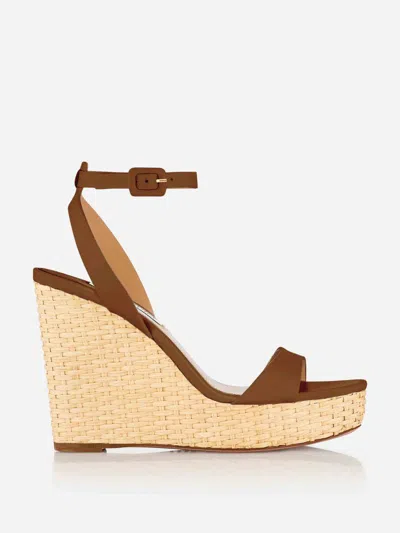Aquazzura Sunseeker Wedge 110 In Brown