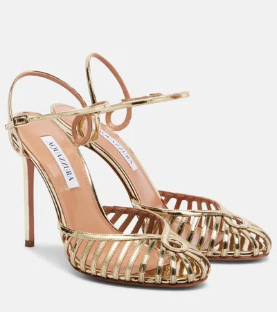 Aquazzura Slingback-pumps Sweet Surrender 105 In Gold
