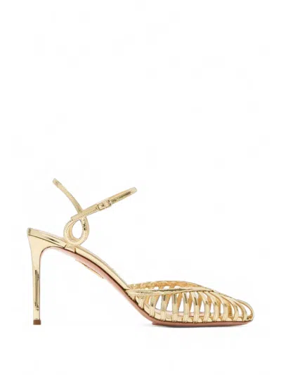 Aquazzura Sweet Surrender Pumps 85 In Gold