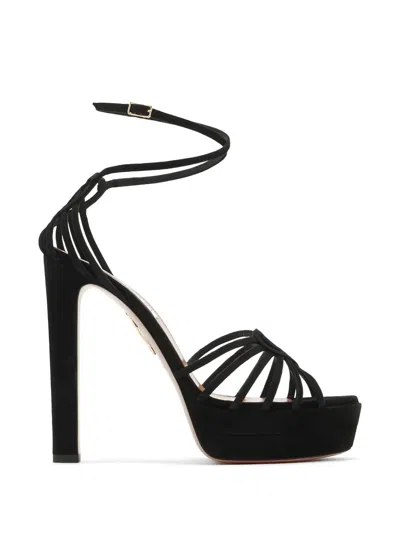 Aquazzura Sweetheart Platform Sandals In Black