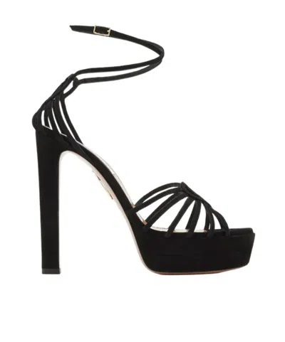 Aquazzura Sweetheart Platform Sandals In Black