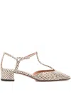 Aquazzura T-strap Patterned Pumps In Neutral