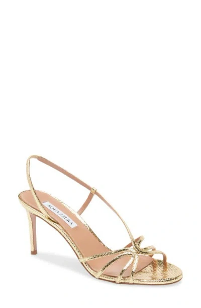 Aquazzura Talk To Me Sandal In Gold