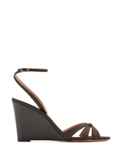 Aquazzura Tati Buckle-fastening Sandals In Brown