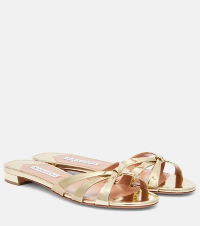 Aquazzura Tati Faux Leather Sandals