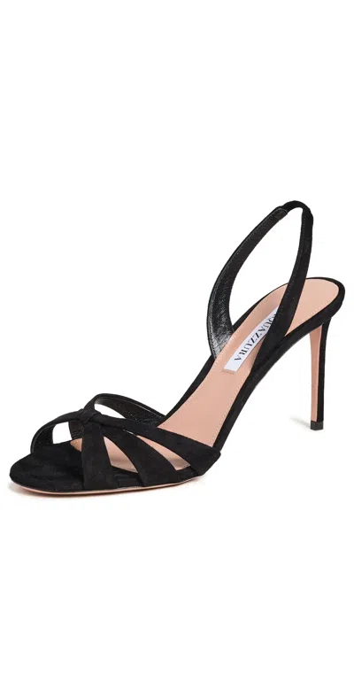 Aquazzura Stiletto Heel Slingback Sandals In Black