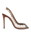 Aquazzura Temptation Crystal Decorated With High-heeled Sandals In Multicolor