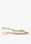 Aquazzura Temptation Crystal-embellished Flats