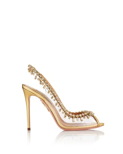 AQUAZZURA TEMPTATION CRYSTAL SANDAL 105