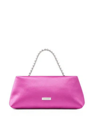 Aquazzura Temptation Mini Crystal-embellished Clutch Bag In Pink